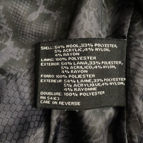 Guess pea coat Toggle Jacket wool blend, Women’s size M, black - Picture 10 of 12